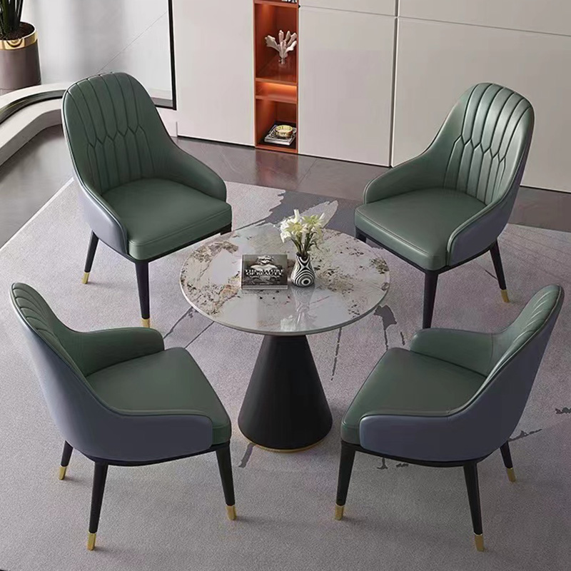 Hot Sell Club Dining Chair Modern Table Round with 4 Seater Chairs