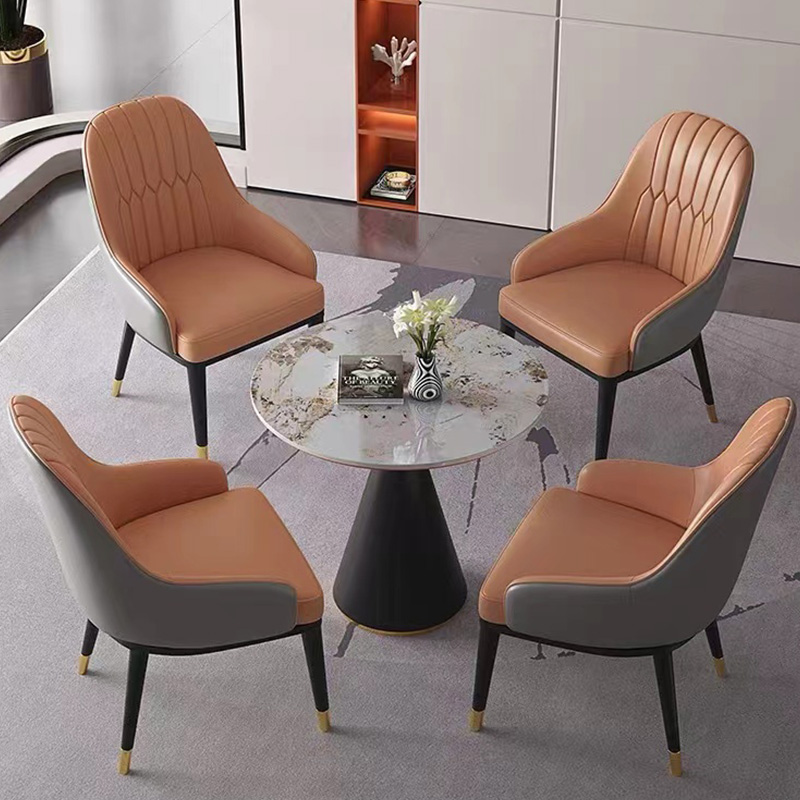 Hot Sell Club Dining Chair Modern Table Round with 4 Seater Chairs