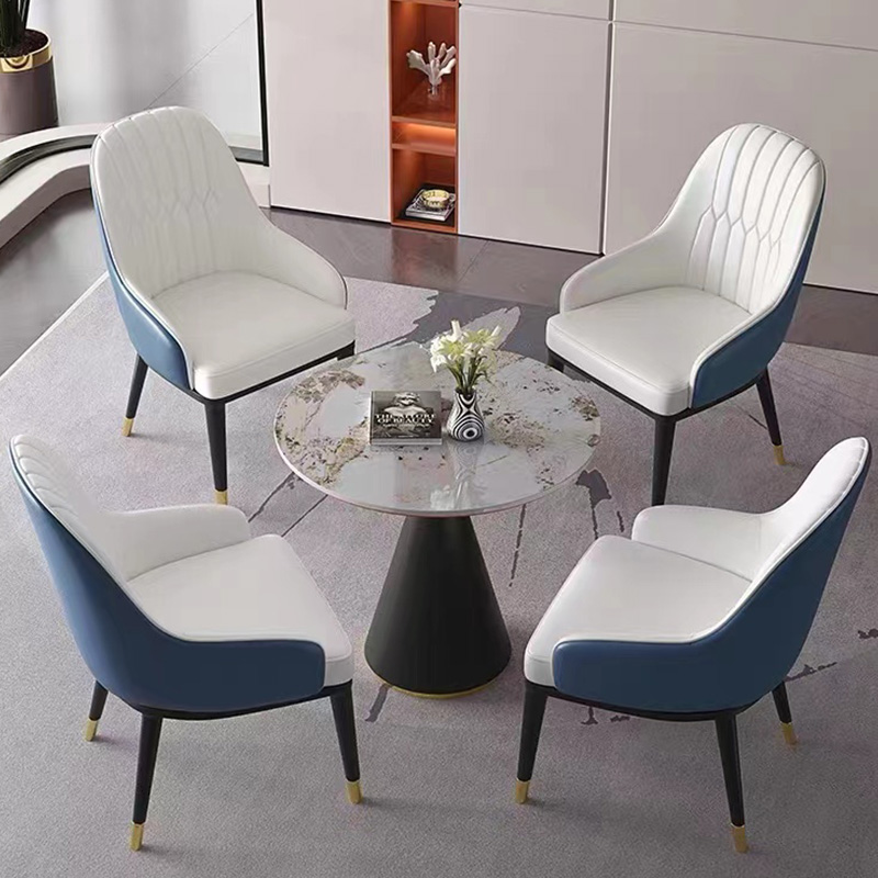 Hot Sell Club Dining Chair Modern Table Round with 4 Seater Chairs