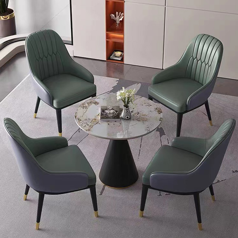 Hot Sell Club Dining Chair Modern Table Round with 4 Seater Chairs插图3