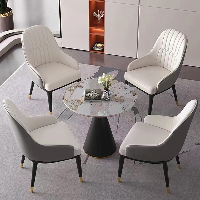 Hot Sell Club Dining Chair Modern Table Round with 4 Seater Chairs插图4