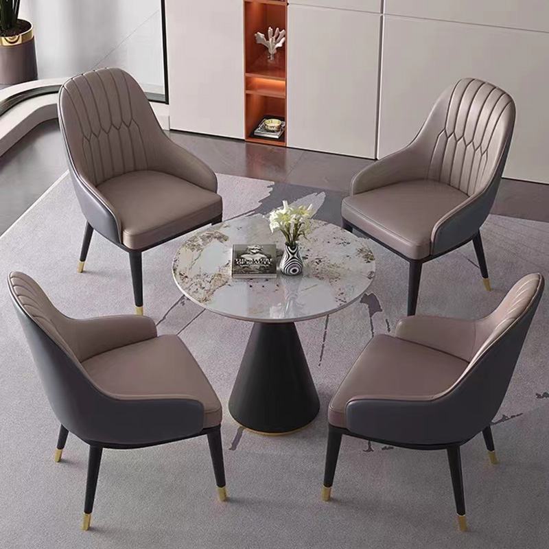 Hot Sell Club Dining Chair Modern Table Round with 4 Seater Chairs