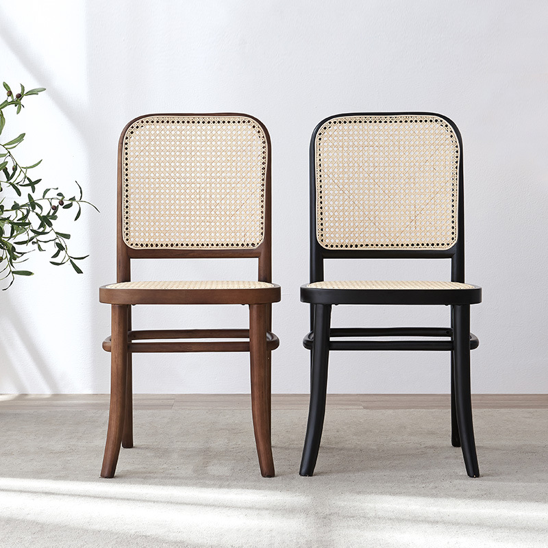 Nordic curved dining household wooden stools backrests designed by Sanato restaurant chair