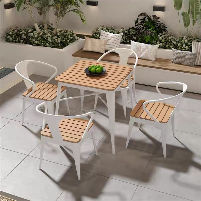 Garden party table outdoor sets of furniture bistro table metal cafes chair插图2