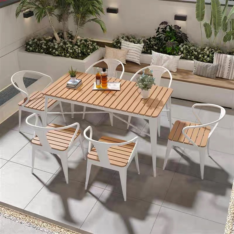 Garden party table outdoor sets of furniture bistro table metal cafes chair插图3