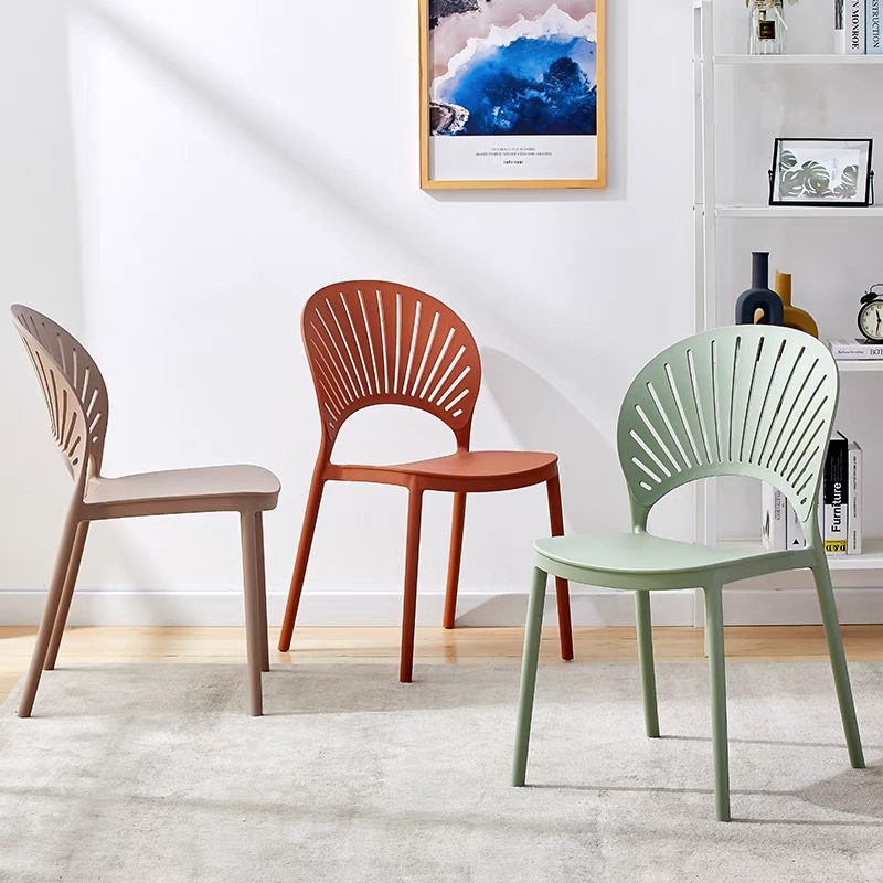 Comfortable stackable dining chair plastic chair with meeting chair and reception chair插图1