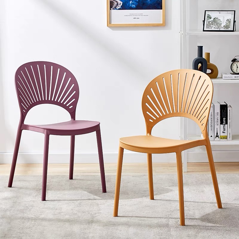 Comfortable stackable dining chair plastic chair with meeting chair and reception chair插图2